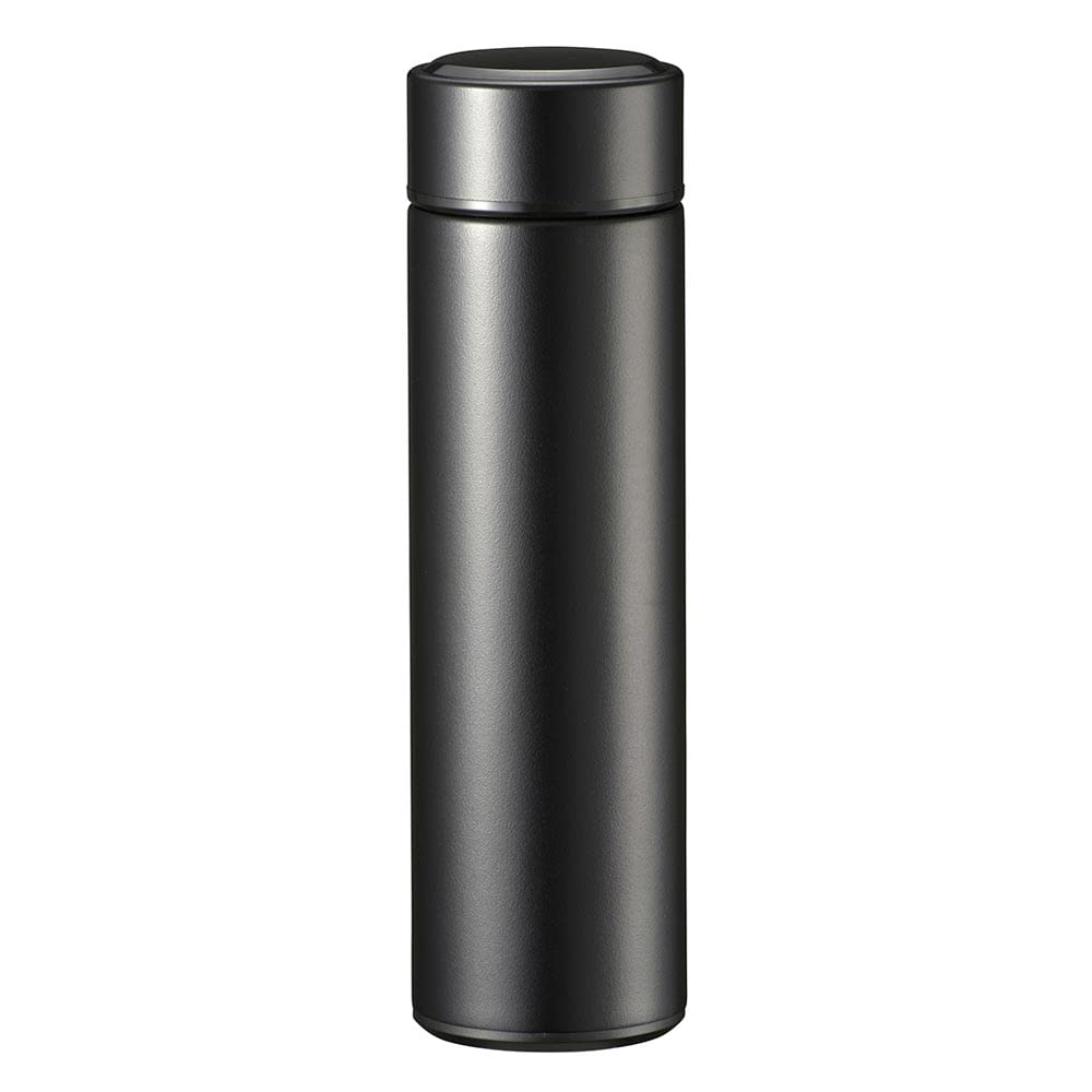 

OHM Electric Stainless Steel Bottle (430ml, Black) with Temperature Display (6-Hour HotCold Intake) ZAK-B001-K