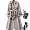 Coats for Women Winter Mid-length Trench Coat Knee-length Slim-fit Thickened Windbreaker Loose Casual Coat Top
