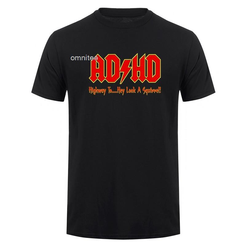 ADHD Grappig Hé Kijk Een Eekhoorn ADHD T-shirt Korte Mouw Verjaardagscadeaus Zomerstijl T-shirt Unisex Kleding HJ050