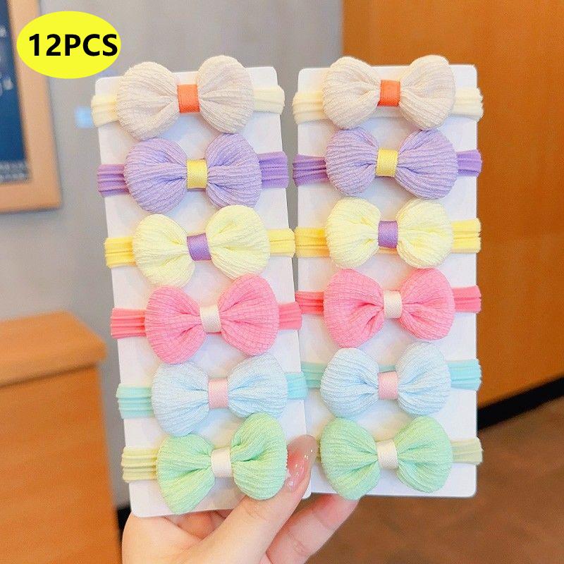 20PCS 10PCS Hair Accessories For Girl Elastic Hair Bands Flowers Hair Ring Children Birthday Party Headdress Headwear