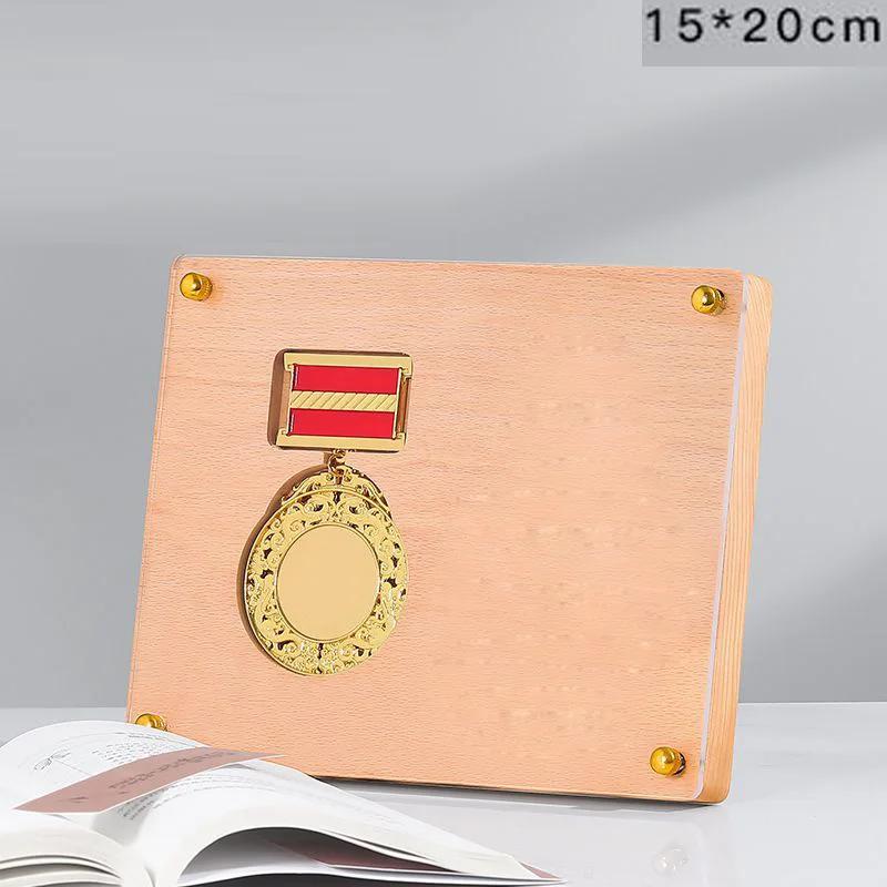 

Customized Wooden Gold Foil Award Trophy, Authorization Plate, Honor Souvenir, Commemorative, Home Decoration, Medal Awards, 1Pc
