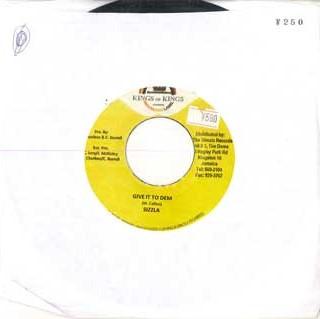 7inch Record SIZZLA / NEW PRODUCT - Give It To Dem / Front Row NONE KINGS OF KNGS 2000 Jamaica Reggae, Ska & Dub Used
