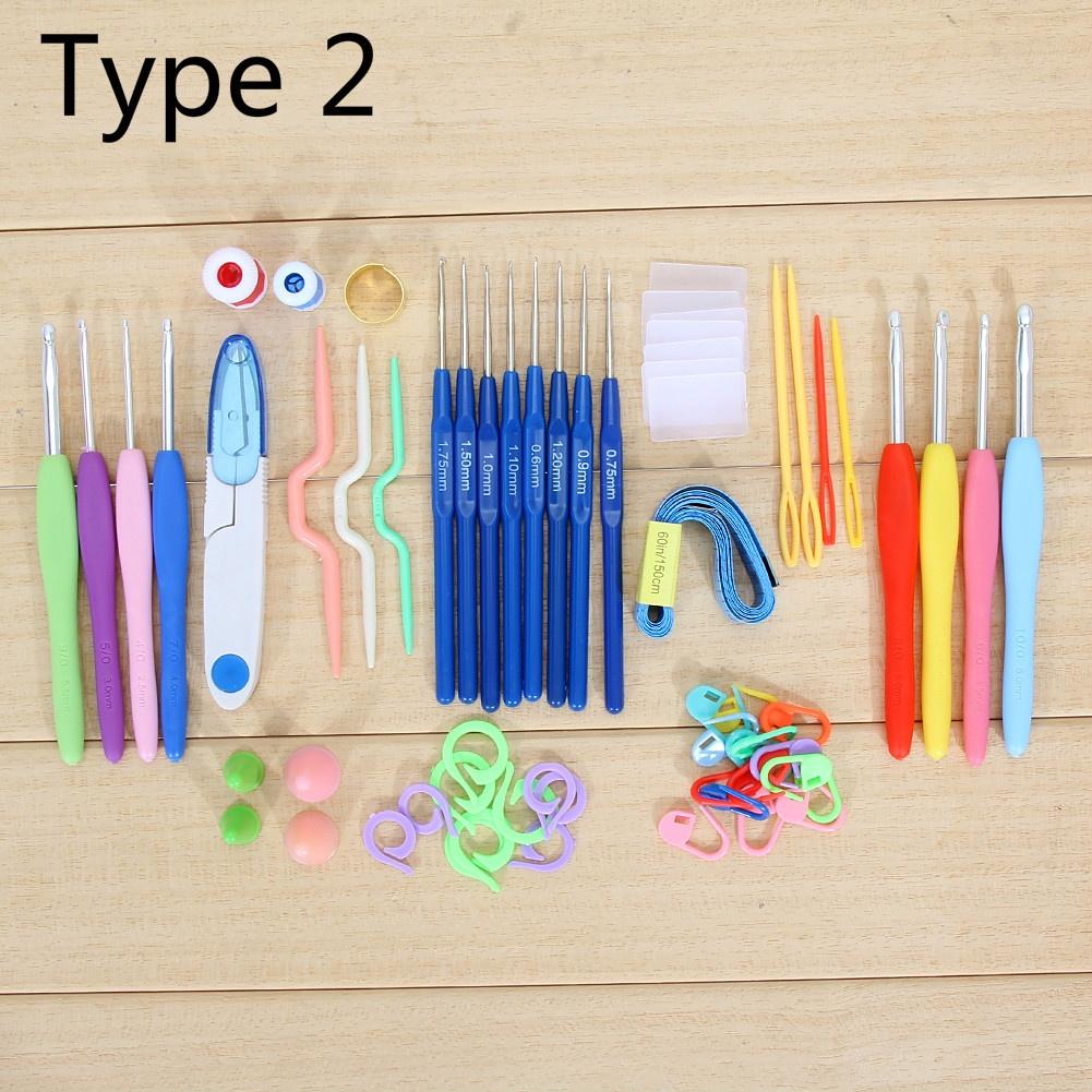 Crochet Hook Set Knitting Needles Set Stainless Steel Home Use Sewing Tool DTY Craft Case Crochet Agulha Set Weaving Sewing Tool