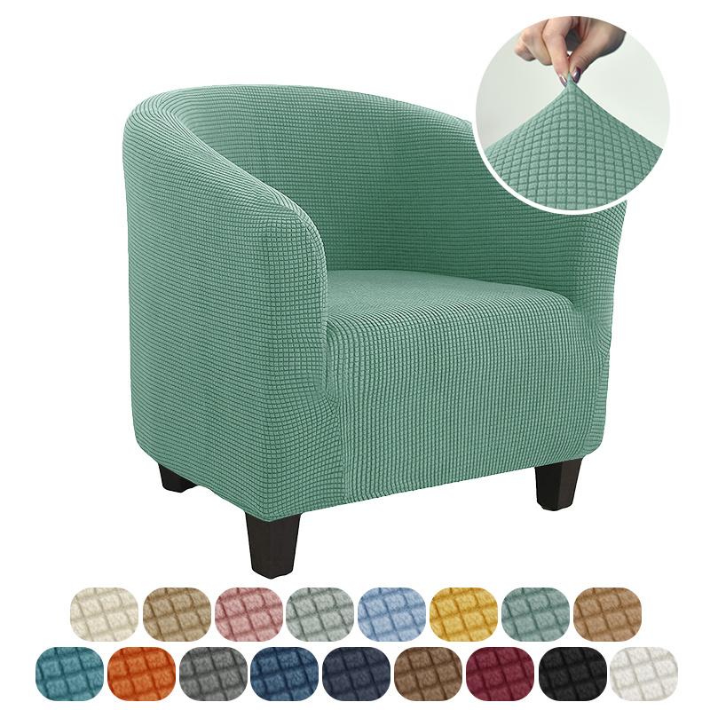 Polar Fleece Armchair Cover Stretch Tub Chair Slipcovers Living Room Elastic All-inclusive Single Sofa Protector Case Home Decor