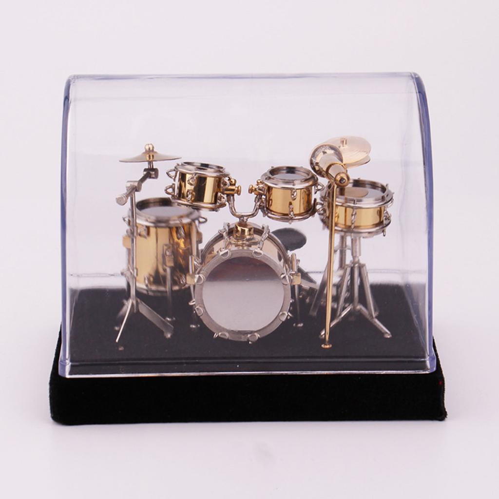 Mini Drum Set Model Display Ornaments Decoration Miniature Musical Instrument Set For Collection