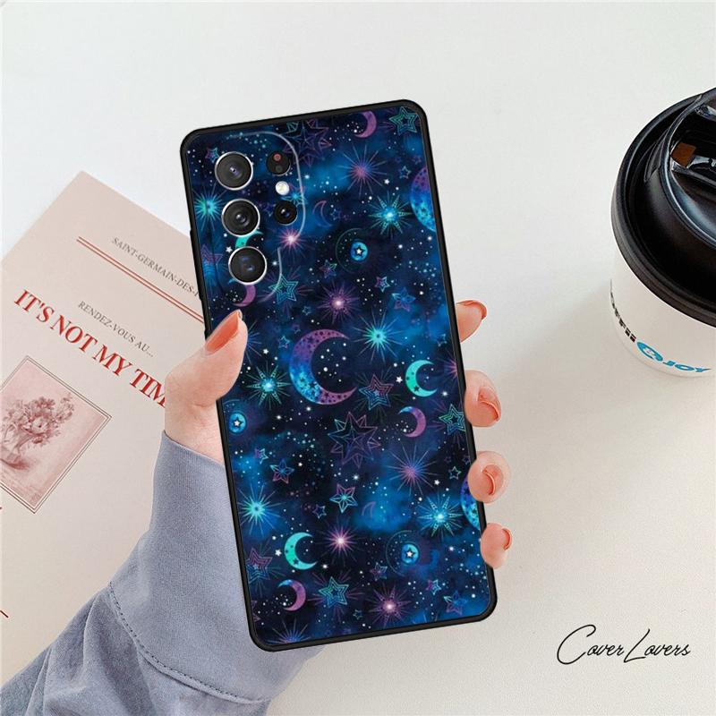 Sun And Moon Star phone case For Samsung Galaxy S24 S25 S23 S22 Ultra Note 10 20 Plus S20 S21 FE Cover