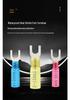 Waterproof Heat Shrink Fork Terminal Brass Tin Plated, U-Shaped for Easy Wire Entry, European Quick Connect Terminal