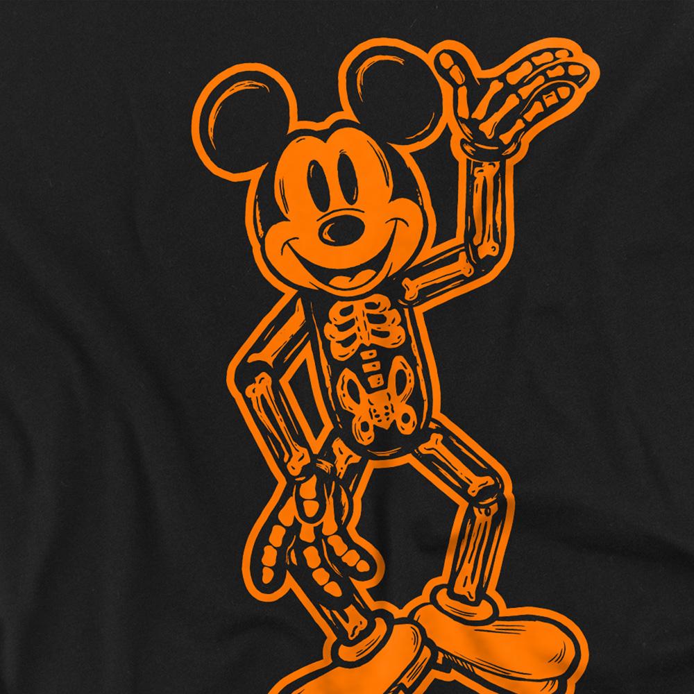Disney Unisex Adult Mickey Mouse Skeleton T-Shirt