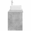 Bathroom Furniture Set 2 Pcs Concrete Grey Wood Based Material
