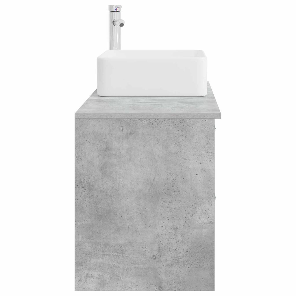 Bathroom Furniture Set 2 Pcs Concrete Grey Wood Based Material