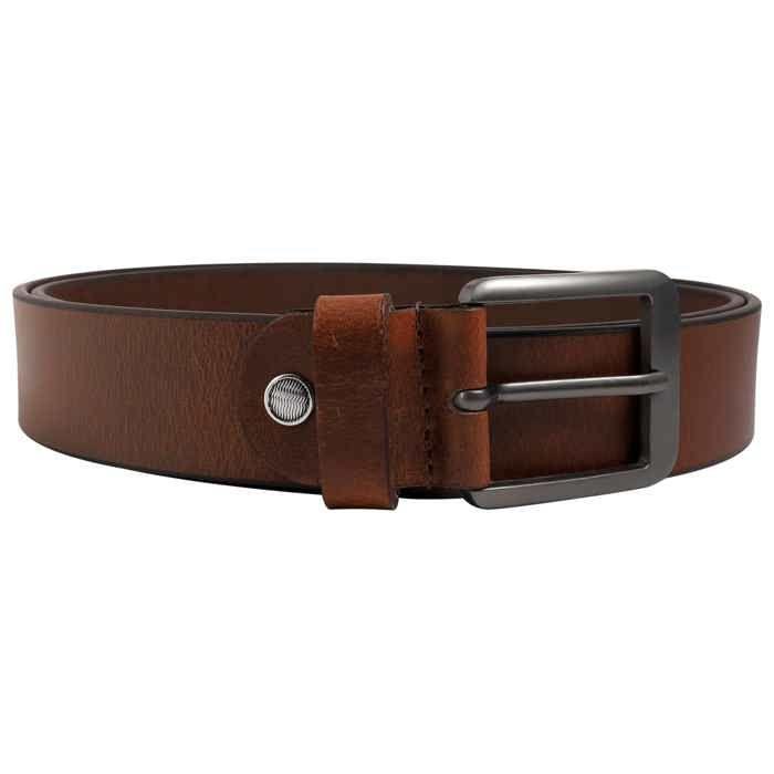 Ceinture - LEONARDO VERRELLI - Large 110 cm - Cuir véritable - Marron - 3,8 cm