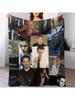 Matt Dillon Abstract Collage Throw Blanket Vintage Warm Winter Blankets