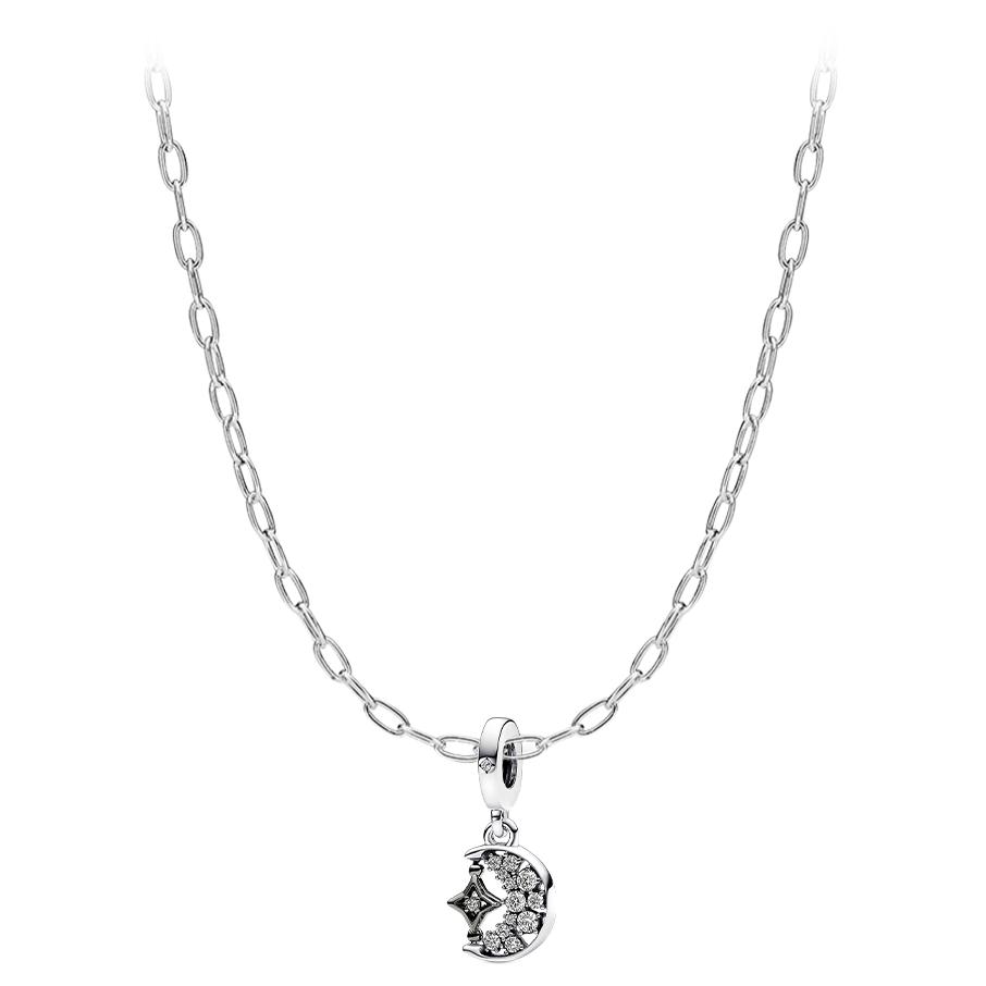 Pandora Starry Connection Fashion Versatile Luxurious 925 Silver Cubic Zirconia Necklace Women necklace ZT26012834A Box