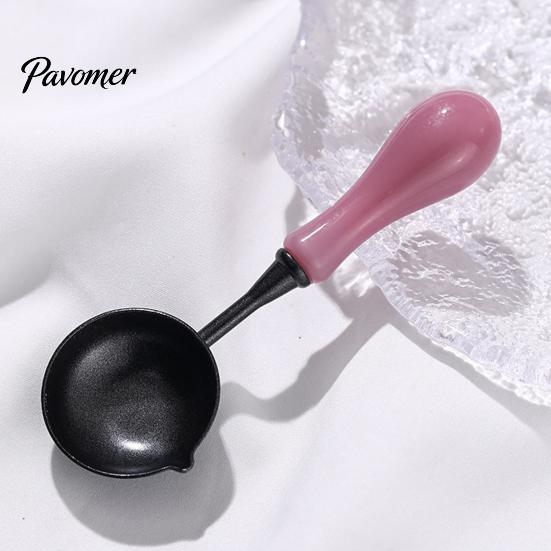 Non Stick Wax Spoon Seal with Ergonomic Handle, Non-Stick Sealing Stamp Melting Spoon, Anti Scalding Warmer for Envelope & Letter Art Crafts Crafting