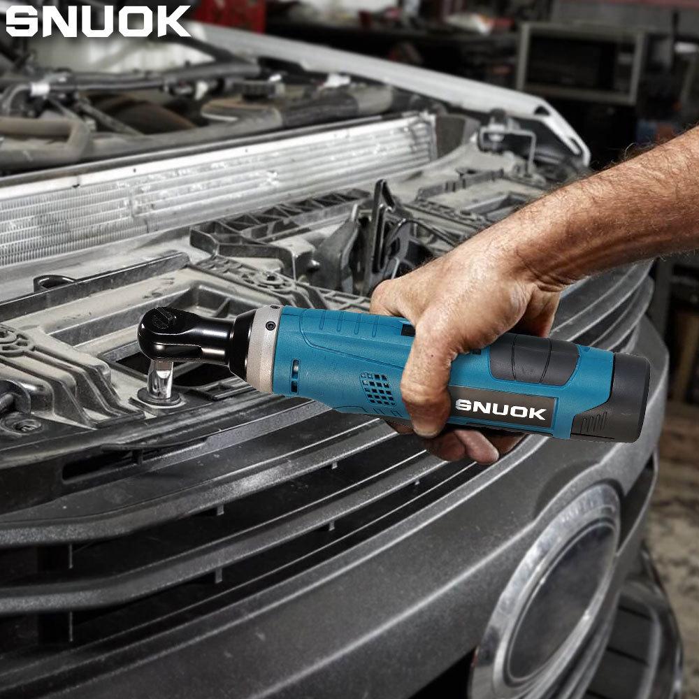 Rechargeable 90° Right Angle Electric Ratchet Wrench with Lithium Battery