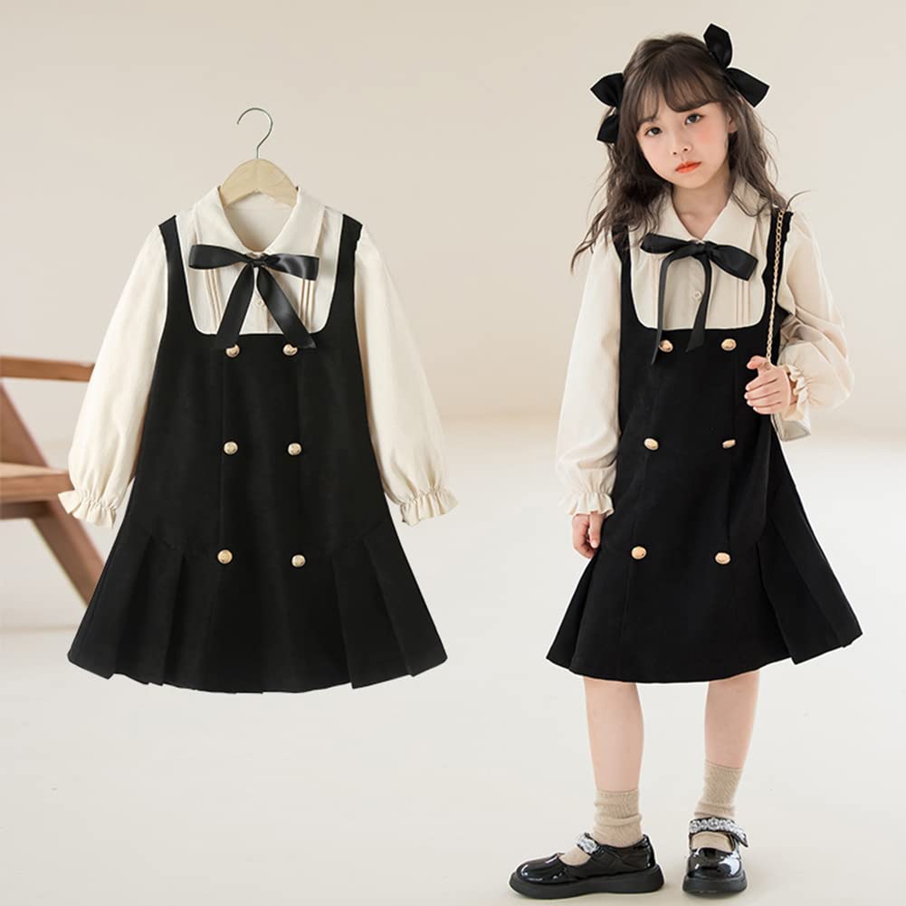 Emfay Long Sleeve Perfect for Entrance and Casual Girls' Dress, Ceremonies, Graduations, Recitals, Weddings, (130)