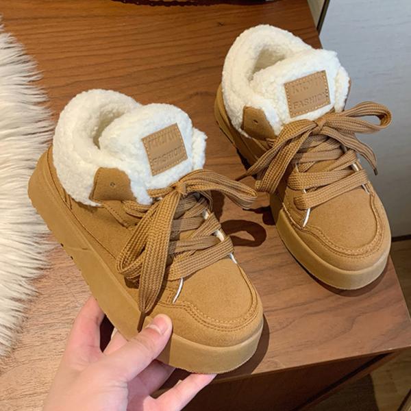 Зимние бархатные белые туфли для студентов на толстой подошве увеличивающие рост спортивные кеды повседневные 35 2217₽