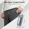 2 Pack Hand Warmers Rechargeable Electric Hand with LED Flashlight Handwarmers 5 Heat Levels Heater Gift for Outdoor Skiing Gray