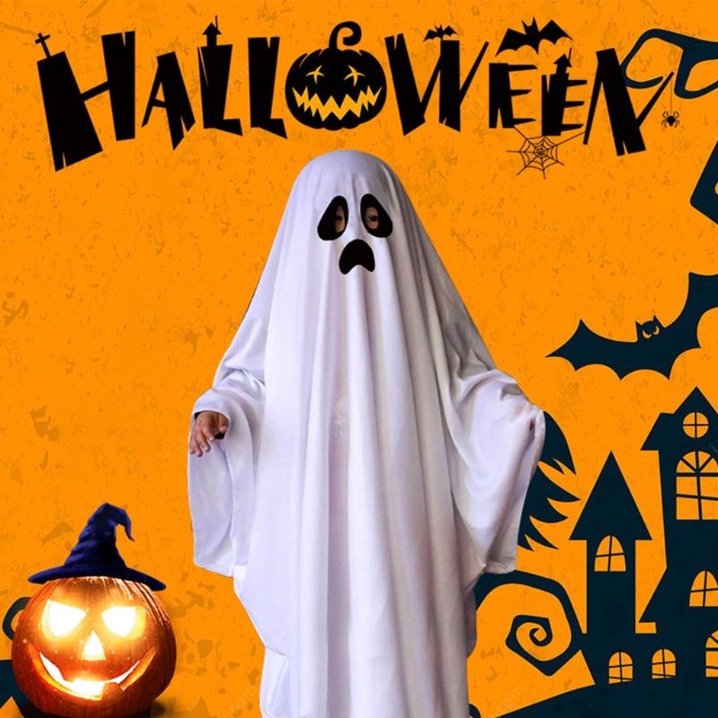 Kids Halloween Scary Hooded Cape, Halloween Scary Cloak Cosplay Costumes Halloween Cape Scary Costume