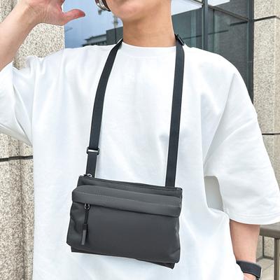 Koreanischer Stil Freizeit-Aufbewahrungstasche Einfarbige Modische Nylon-Umhängetasche Tragbare Cross-Body-Umhängetasche für Männer und Frauen