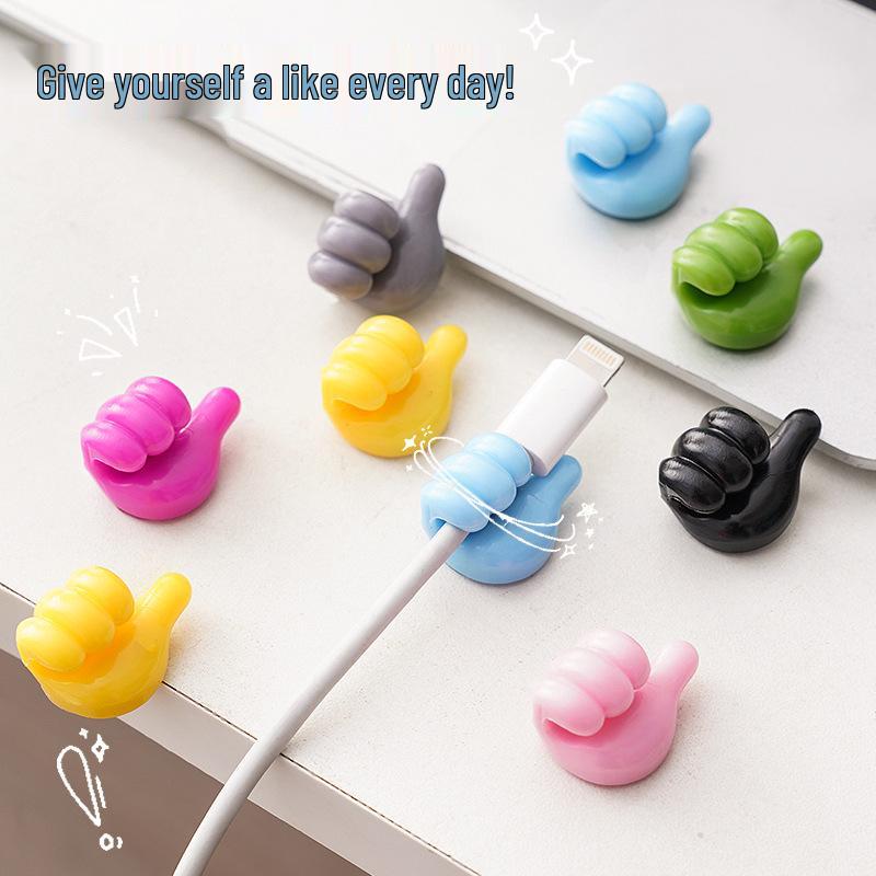 Thumb Hook Multifunctional Mobile Phone Data Cable and Charger Holder.