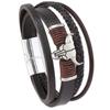 EMU new product personalized fashion hand-woven leather bull skull magnetic bracelet bracelet bracelet