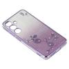 KADEM For Samsung Galaxy S24 Case Rhinestone Decor Flower Pattern TPU Phone Cover