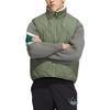 Adidas Originals Trefoil Solid Print Logo Stand Collar Zip Vest Unisex Vest Green HR8262