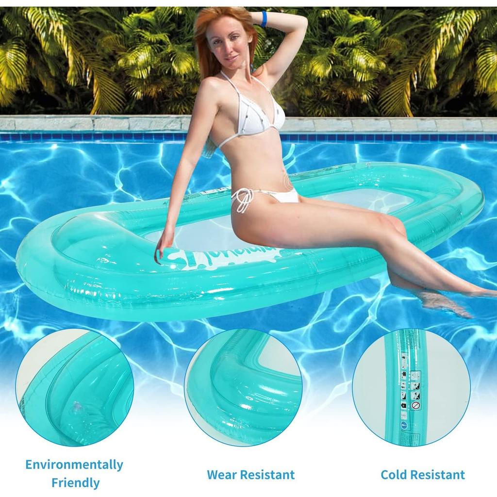 Aufblasbare Pool-Lounge Für Erwachsene – 4-in-1 Schwimmer, 132 X 71 Cm, 100 Kg Tragkraft, 2 Stück Set