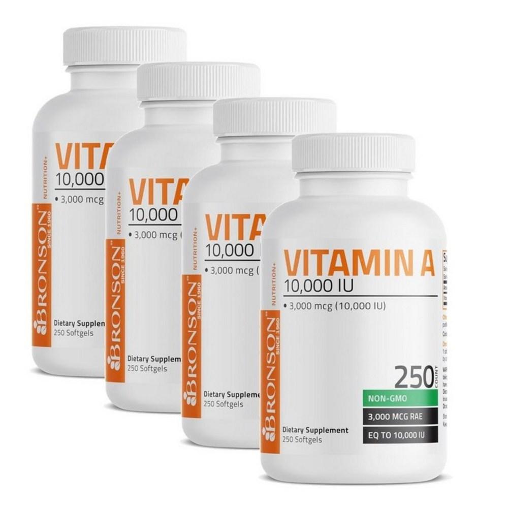 Bronson Vitamin A 10,000 IU Softgels A 4 pcs (250 Tablets)