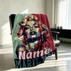 Custom Name Personalized Marilyn Monroe Print Blanket, Home Decor, Bedroom, Sofa, Camping, Couch, Gifts for Birthday Christmas