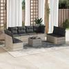 VidaXL Garden Lounge Set with Cushions 9 Pcs, Sofas with Adjustable Feet, Outdoor Furniture Set Patio Terrace, 3249301