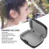 Portable Hearing Aid Hard Case Waterproof Hearing Aid Protective Storage Box Black for Outdoor Travel