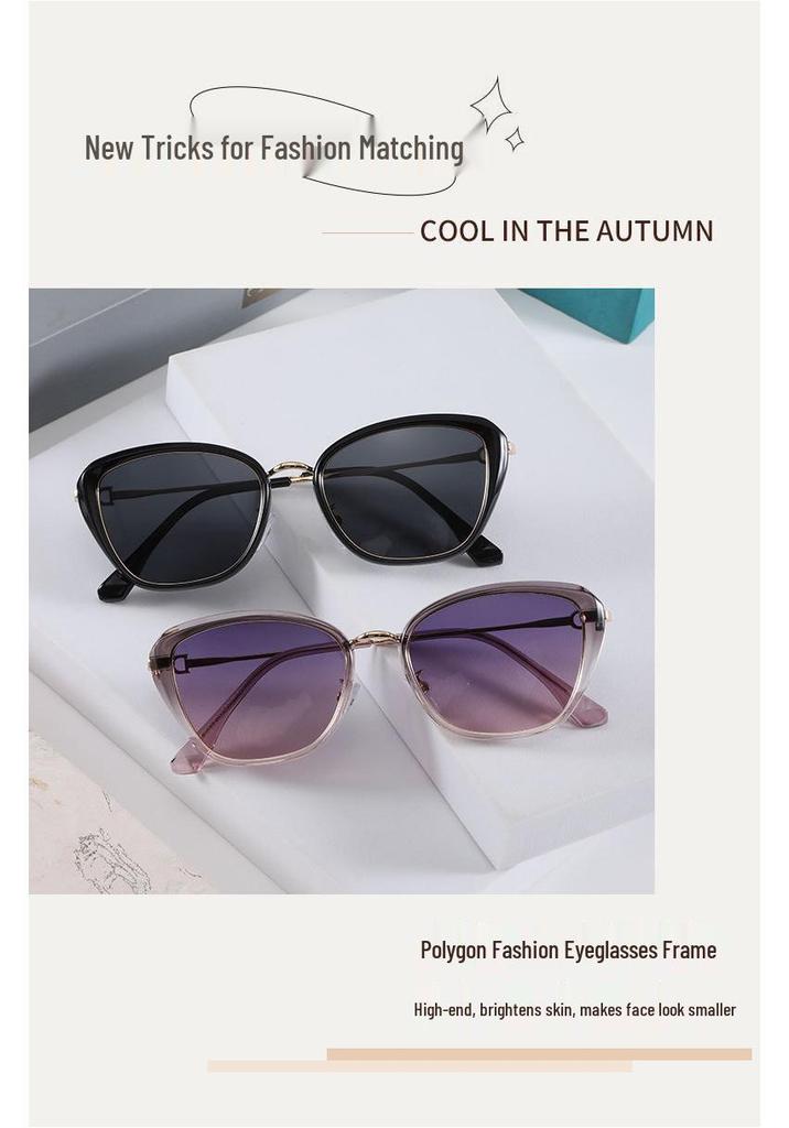 2026 Women's Trendy High-End Cat Eye Polarized Sunglasses - Slimming Effect & UV Protection