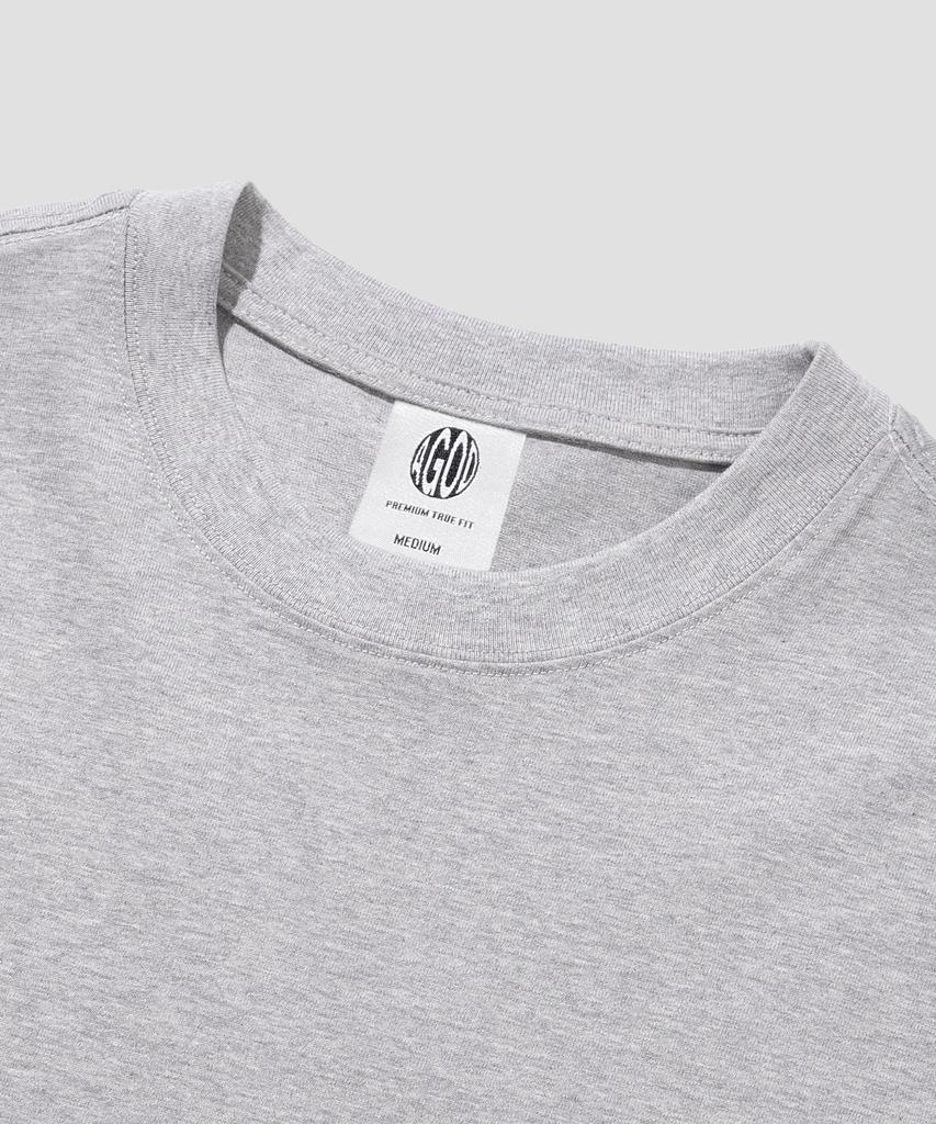 AGOD Back Incision Crop Long Sleeve [Grey]