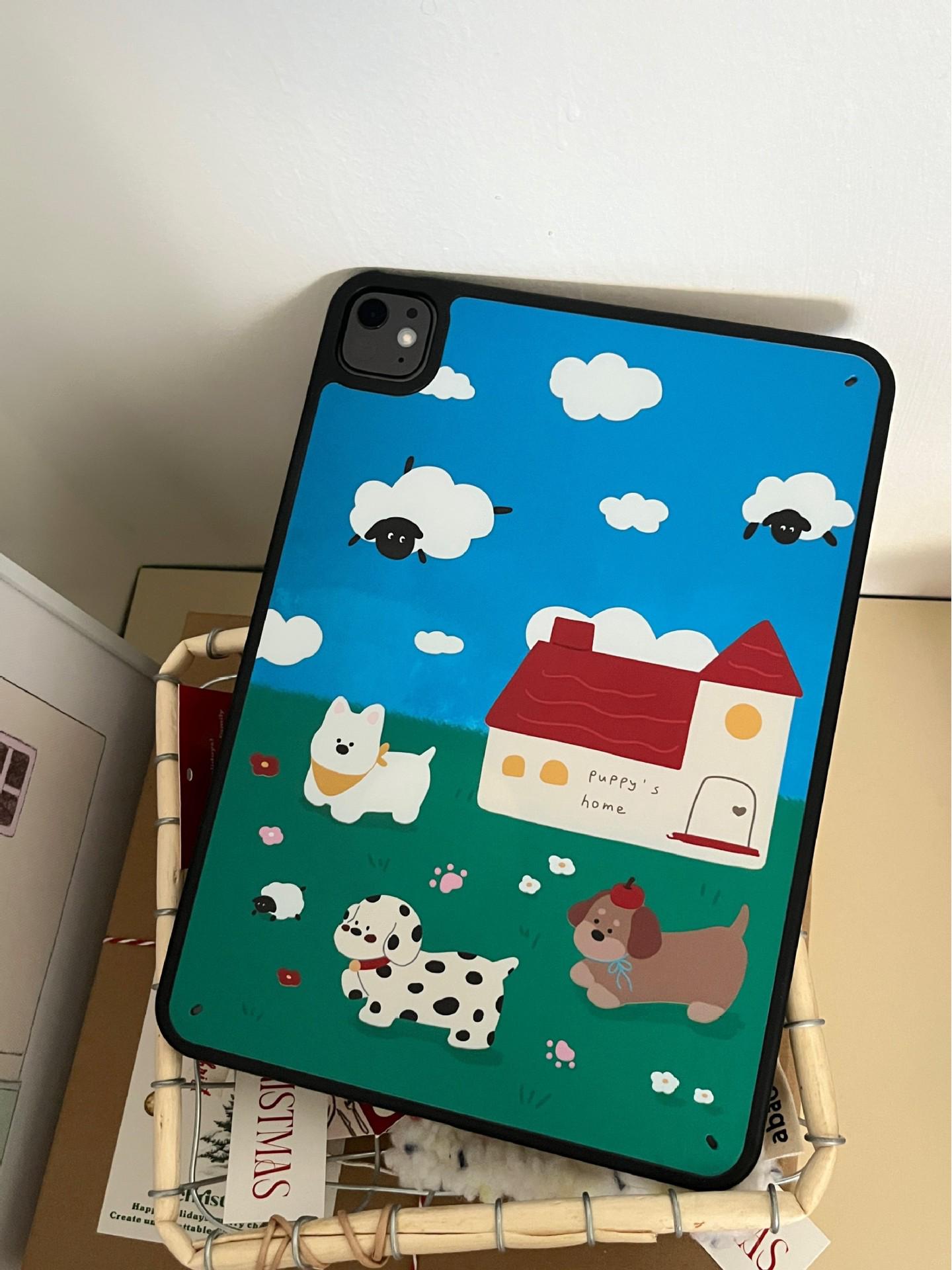 

Creative Cartoon iPad Pro 2021 Single-bottom Tablet Case for Lawn House iPad mini6/7 (8.3 inches)