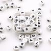 40Pcs/lot 12mm Silicone Digital Star Love Beads Alphabet Beads DIY Pacifier Chain Bracelet Jewelry Accessories