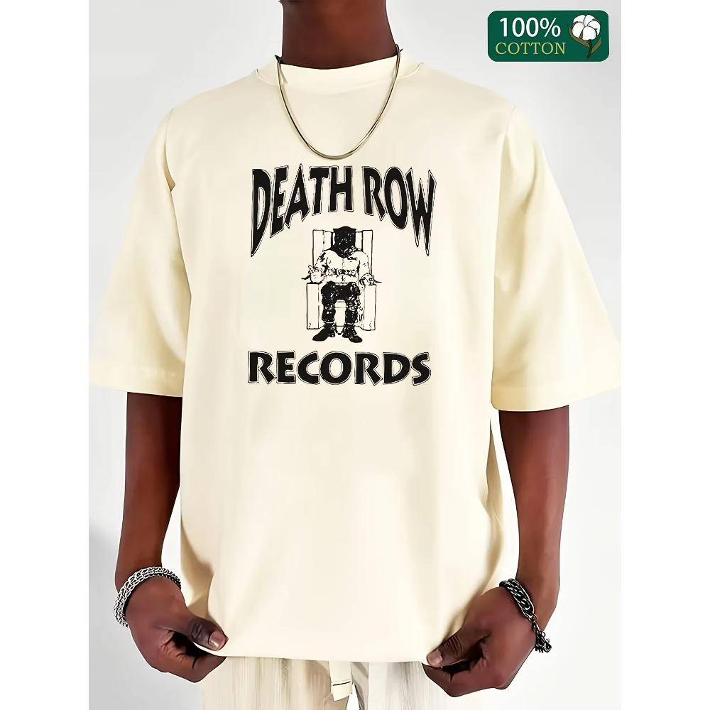 Men's Navy Blue Graphic T-Shirt - , Casual Round Neck, Short Sleeve - Ideal for Summer Leisure & Street Style Fashion