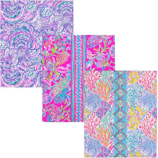 Lilly Pulitzer 3-Pack Pocket Folder Set, Colorful Letter Size Document Organizers, Folders Come Hole Punched to Fit Binders, Shell Me Something Good Shell Me Something Good (