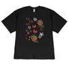 Colorful Hand Drawn Doodle Tomato Graphic T-Shirt, Cute Tomato Print Tee, Aesthetic Food Shirt  Daily Wear Cool Top