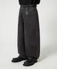 TRILLION Rain Slub Semi-Wide Denim Pants_Black