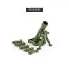 Assembled Building Block Minifigures Accessories Weapon Piece Mountain Cannon Maxine Quadruple Machine Gun Model Howitzer Military Toy