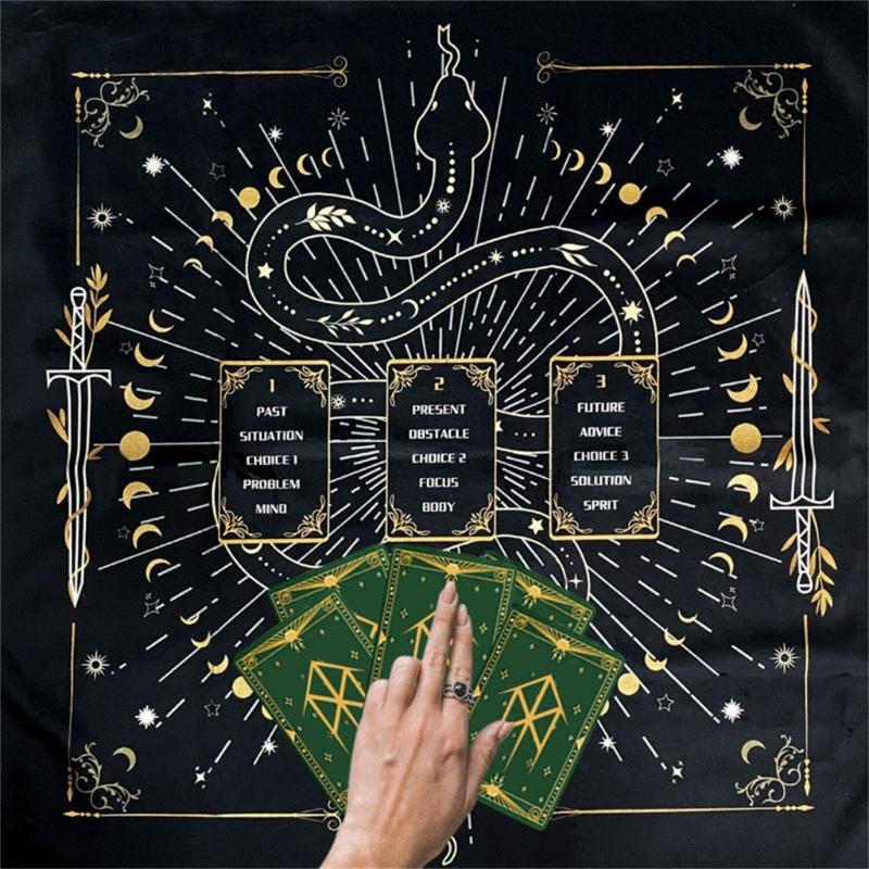 Reading Card Astrologys Tablecloth Altars Cloth Square Divinations Cards Table Cloth Witchcrafts Deck Cloth Enduring
