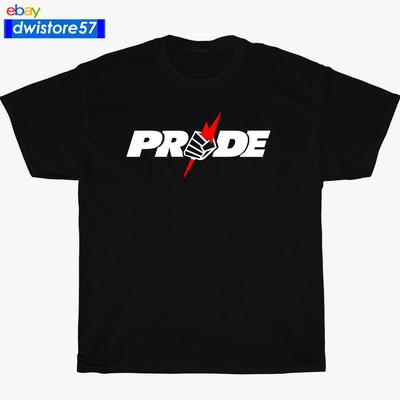 Pride Fighting Championship Logo Schwarz/Marineblau/Weiß/Grau T-Shirt S-5XL