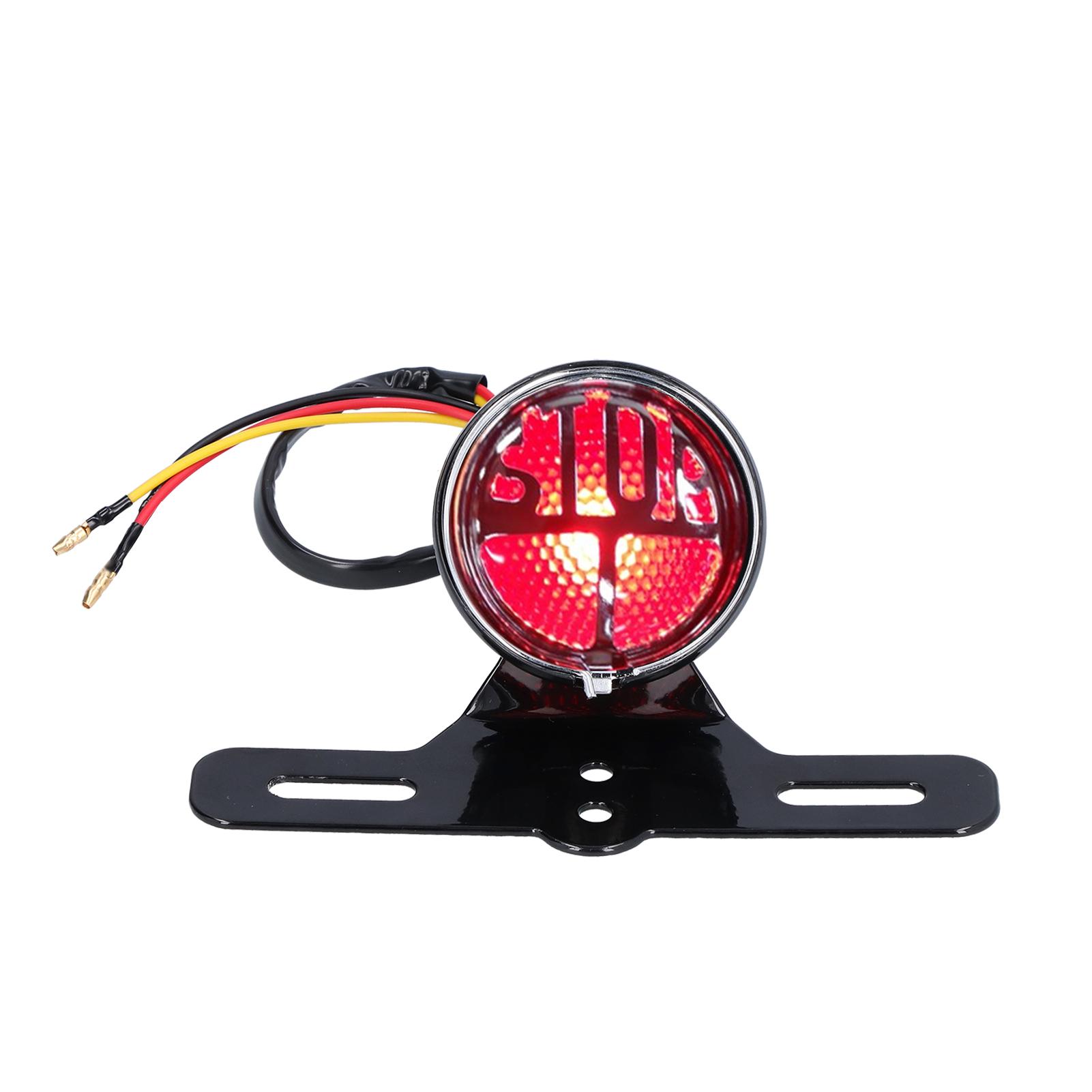 

Мотоциклетные задние фонари Стоп-сигнал Ретро стиль Модификация Универсальный DC12V с номерным знаком