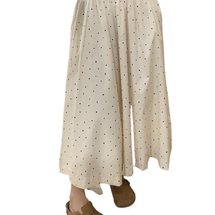 2026 Spring/Summer Polka Dot A-line Skirt for Women - Slimming & Versatile Hip-Covering for Early Autumn Casual Wear
