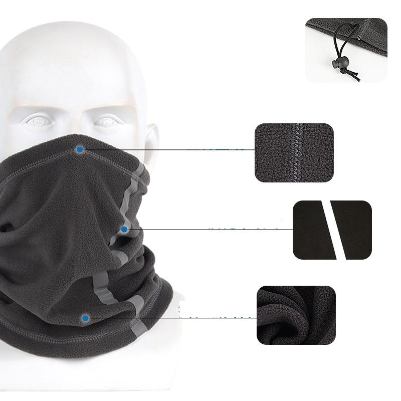 Scaldacollo Riflettente Sciarpa Multi Stagione Autunno Inverno Foulard Uomo Sci Copricollo Maschera Calda Regolabile Pile Polare Ciclismo