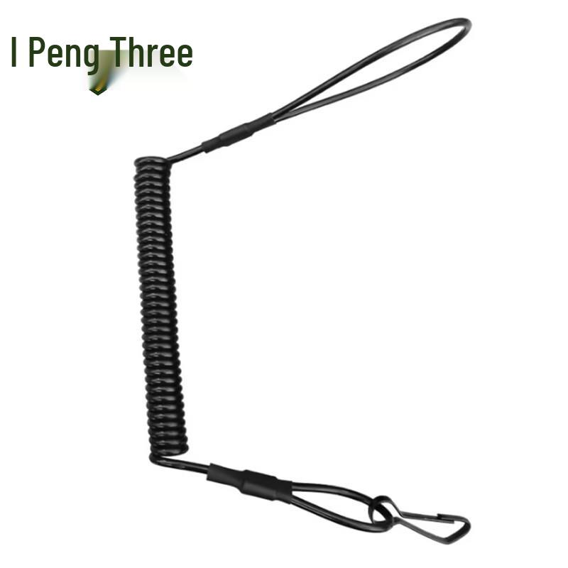 Tactical Retractable Kevlar Gun Lanyard with Keychain Clip