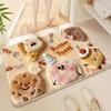 Cartoon Animation Imitation Plush Diatom Mud Floor Mat Non-slip Absorbent Bathroom Decorative Floor Mat Toilet Cooling Mat