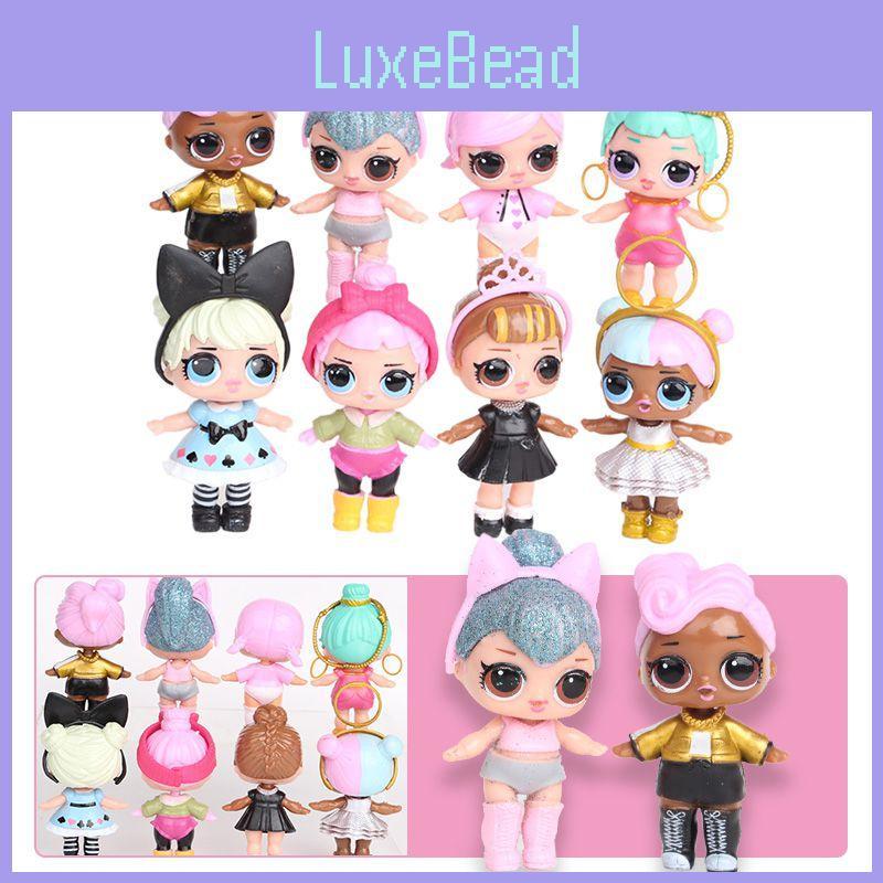 Adorabile set di 8 bambole LOL Surprise, perfette per le decorazioni di compleanno dei bambini.